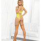 Neons Bustier W/nude Hose & G-string Neon Lime