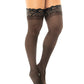 Sheer Thigh High W/stay Up Silicone Lace Top