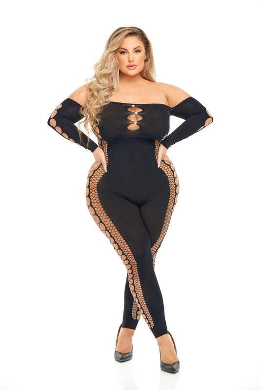 Bodystocking - Talla Queen - Negro