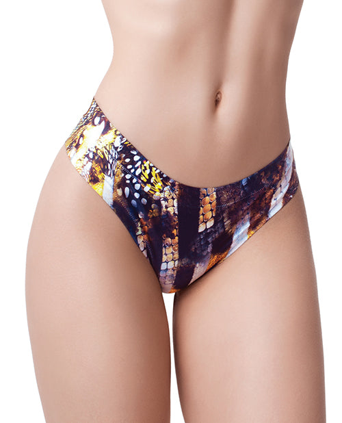 Mememe Go Wild Snake Printed Thong