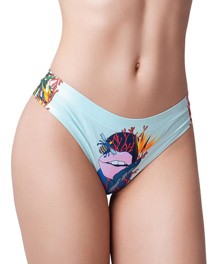 Tanga con estampado de labios Mememe Botanic Panic