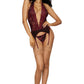 Stretch Lace Garter Slip & G-string Garnet O/s