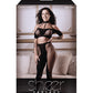 Sheer Fantasy Missing You Opaque & Net Off Should Top W/leggings Black O/s