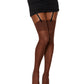 Sheer Thigh High W/ Back Seam Espresso O/s