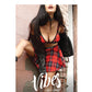 Vibes Fuck Off Skirt Plaid