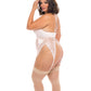 Noah Soft Cup Merrywidow W/garter Straps & G-string Peach Whip