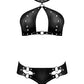 Lust Juno Top W/velcro Choker Neck & Mini Short Black