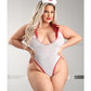 Play Pulse Check Collared Teddy W/open Back, Pleated Skirt, Medic Hat & Pasties Red/white