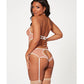 Mesh Cut Out Halter Teddy O/s