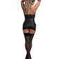 Lust Selene Keyhole Front Dress W/zipper Back & G-string Black