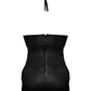 Lust Selene Keyhole Front Dress W/zipper Back & G-string Black