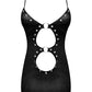 Lust Selene Keyhole Front Dress W/zipper Back & G-string Black