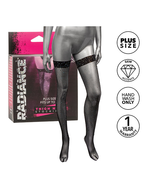 Radiance Thigh High Stockings - Black