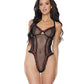 Stretch Mesh Underwire Teddy w/Ribbon Detail