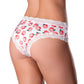 Sweet Treats Crotchless Boy Short w/Wicked Sensual Care Peach Lube - White