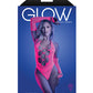 Glow Flashback Black Light Reactive Rhinestone Teddy w/Gloves (or Leg Warmers) - Neon Pink O/S