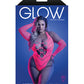 Glow Flashback Black Light Reactive Rhinestone Teddy w/Gloves (or Leg Warmers) - Neon Pink QN