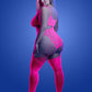 Wavelength Cutout Rhinestone Teddy Bodystocking -  Queen - Neon Pink