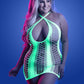 Synthesize Seamless Keyhole Dress - Queen - Neon  Green