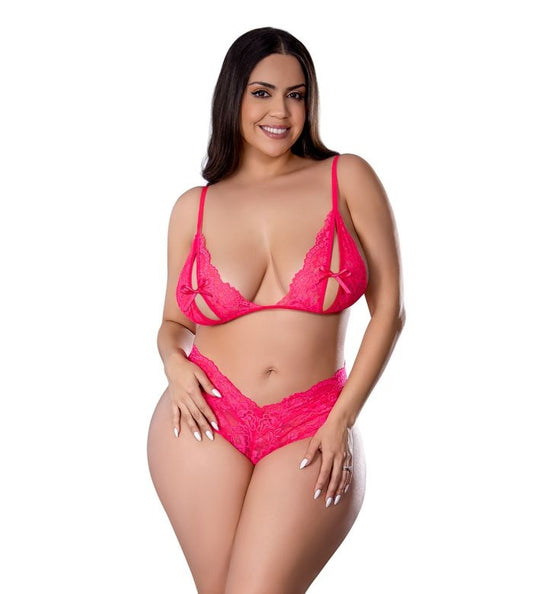 Bralette Get It Girl y short Boy en color rosa