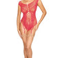 Seamless Butterfly Garter Teddy Watermelon O/s