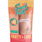 Sweet Treats Crotchless Thong w/Wicked Sensual Care Peach Lube - White