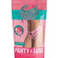 Sweet Treats Crotchless Thong w/Wicked Sensual Care Strawberry Lube - Pink