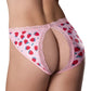 Split Back Panty S/m Strawberry