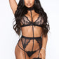 Choker Lace Bralette Lingerie Set with Garter Belt