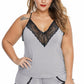 Plus Size Pajamas Cami Shorts Set