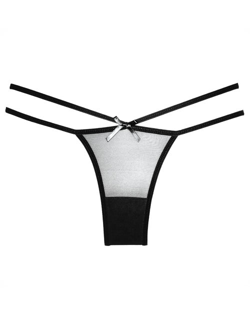 Adore Sheer Naughty Vanilla Panty Black O/s