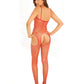 Rene Rofe Industrial Net Suspender Bodystocking Black O/s