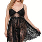 Valentine Shade Bra Sheer Floral Lace Plus Size Babydoll