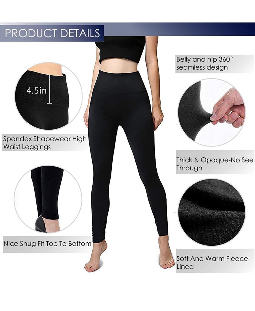 Women‚Äôs Fleece Leggings High Waist Stretchy Warm Leggings One Size