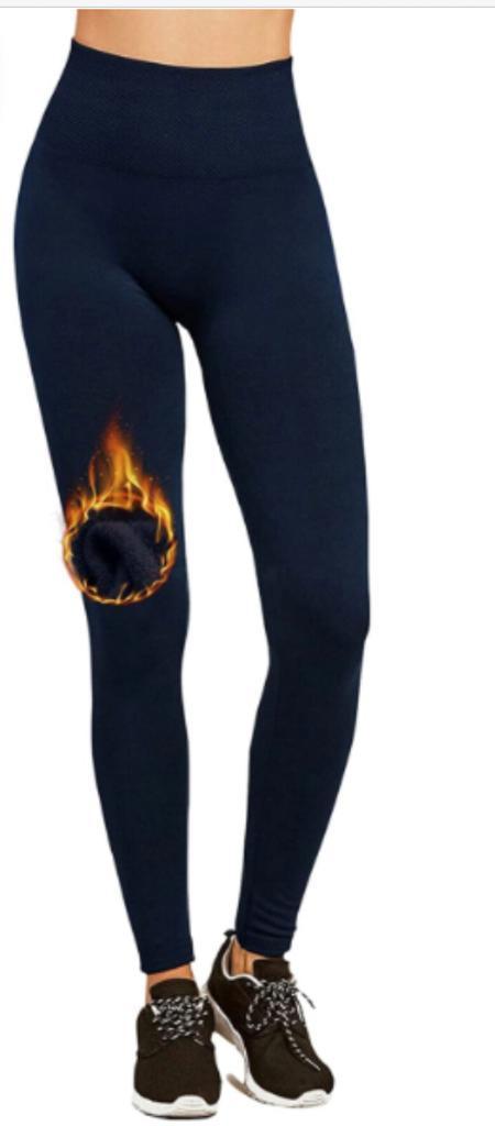 Women‚Äôs Fleece Leggings High Waist Stretchy Warm Leggings One Size