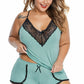 Plus Size Pajamas Cami Shorts Set