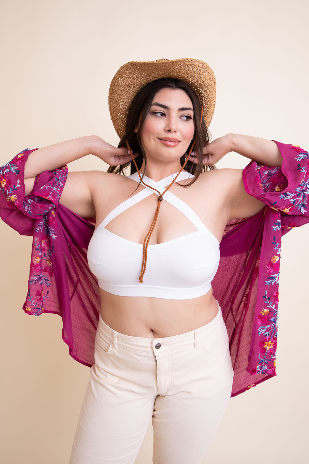 Cross Front Bralette Plus Size