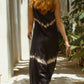 Andromeda Silk Dress in Black Shibori