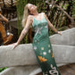 Andromeda Silk Dress in Jungle Altar