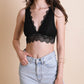 Padded Plunge Alencon Lace Bralette