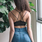 Strappy Back Geometric Lace Bralette