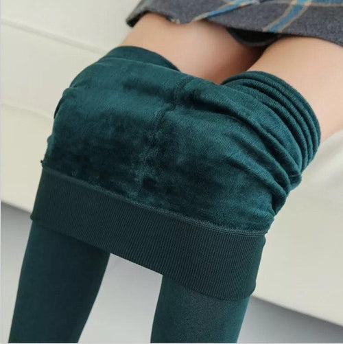 Women‚Äôs Fleece Leggings High Waist Stretchy Warm Leggings One Size